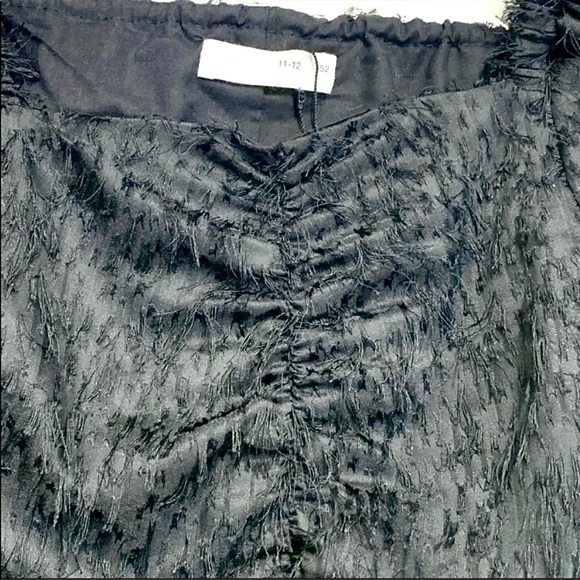 Zara girls square neck ruched front shirt with puff sleeves - Picture 6 of 11